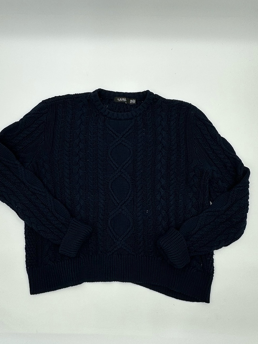 Lauren Ralph Lauren Navy Blue Cable Knit Sweater size XXL